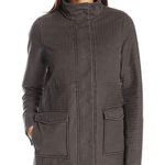 prAna Trip Jacket Sherpa Lined Organic Cotton Utility Coat Dark Gray Womens XS Photo 0