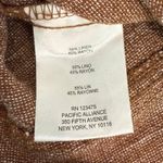 Ellen Tracy Brown Linen Rayon Blend Slash Pockets Mid Rise Capri Pants size M Photo 3