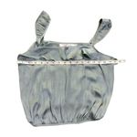 ASTR the Label Aqua Blue Satin Ruffle Crop Top small chic boho Photo 7