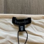 Dynamite  haut long sleeve micro wrap top in birch Photo 2