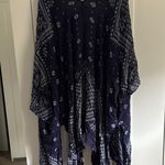 Ecote Navy and White Patterned Kaftan Photo 4
