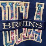 Vintage UCLA Bruins Embroidered Paisley Floral College Crewneck Sweatshirt in Navy Blue Size L Photo 3