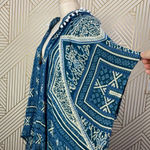 Raga  Pom Trim Hooded Poncho Kimono‎ Blue Photo 5