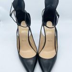 Christian Louboutin  Black leather Mascara 100mm ankle strap pumps 41 Photo 3