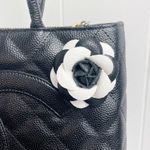 Camellia Flower Vegan Leather Bag Charm Photo 2