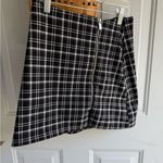 ZARA  Black and White Plaid A-Line Skirt Photo 3
