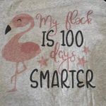 Next Level 100’s Day Teacher T-Shirt 3XL Flamingo 100 Days Smarter Baseball Tee School Top Photo 3