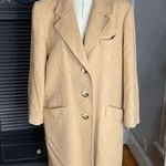 Fleurette Classic Camelhair Camel Long Overcoat Wool Dress Maxi Coat Tan Women 6 Photo 0