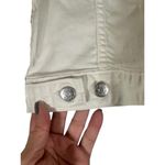 J.Crew White Collared Button Front Moto Style Denim Jean Jacket Women Sz XS Photo 7