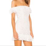 superdown Revolve  Samantha White Lace Off The Shoulder Mini Dress size Small $70 Photo 10