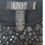 Laundry by Shelli Segal Y2K VTG. LAUNDRY SILK BLACK SEQUIN CROP TANK TOP SMALL Photo 4