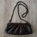White House | Black Market small satin clutch black purse evening handbag Photo 1