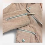 ASOS  pink suede leather moto jacket Photo 5