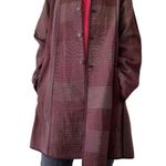 REVERSIBLE Coat Lightweight Nehru Collar Maroon Wine Color LAGENLOOK Fits M Photo 6