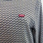 Levi's Classic Pullover Geo Rib Knit Long Sleeve T-Shirt Thermal Top Blue Large Photo 2