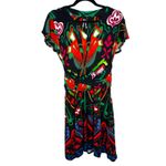 Desigual Cleopatra Faux Wrap Knee Length Dress Bright Bold Colorful Size Medium Photo 2