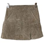 BLANK NYC NWT Suede Mini Skirt In French Taupe Slit Pockets Size 31 Photo 2