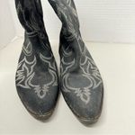 Roper Black Leather Cowboy Western Boots Womens 8.5 Flat Casual Classic Cowgirl Photo 4