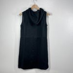 Vintage 1990s Carol Anderson California Linen Sleeveless Hoodie Dress Large Black Photo 2
