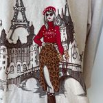 Colortree Paris Skyline Eiffel Tower Embellished Sweater Beige Cream Size L Size L Photo 4