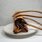 Kate Landry  Shoulder Bag Womens Medium Genuine Leather Tan Buckle Flap Photo 7