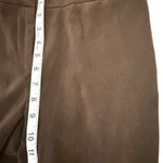 J. McLaughlin Chocolate Brown Straight Leg Flat Front High Rise Faux Suede 10 Photo 9