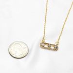 Rhinestone Bar Necklace Gold Photo 2