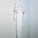 IRO Osprey White Ivory Gauze Embroidered Ruffle Maxi Dress Photo 8