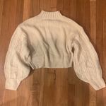 Blue Blush Made With Love Cream Crop Knit Sweater Women’s Small Photo 1