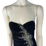 Xcite Black Strapless ruched sequined prom dress sexy lpw back size 4 Photo 14