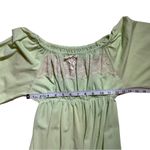 Vintage Grandma Cottagecore Coquette Light Green Nightie Sleep Dress Nig… Size M Photo 2