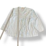 Vintage Barbizon Cuddleskin Pajama Set XL Blue Satin Lace Floral Embroidered Photo 4