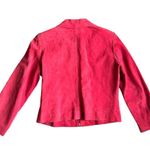 Vintage Andrea Viccaro Womens Small Red Genuine Suede Leather Jacket Photo 1
