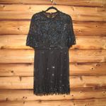 Mac Duggal 9143 Womens Black Embellished Illusion High Neck Mini Dress Photo 5