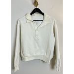 Citizens of Humanity Remi Cotton-Blend Jersey Sweatshirt in White Size Large Photo 2