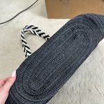 Rachel Zoe  Box of Style Black Straw Tote Bag NWT Photo 4