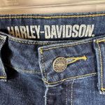 Harley Davidson Harley-Davidson Women’s Jeans Straight Leg Mid-Rise Stretch Denim Dark Indigo 27 Photo 5
