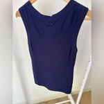 Banana Republic NWT  Deep‎ Blue Waffle Knit Top Size Small Photo 3