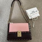 Coach  X Jennifer Lopez Hutton Shoulder Bag In Colorblock With Snakeskin Detail Photo 0