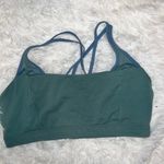 Athleta  Strappy Back Lined Sports Bra Seafoam Green with Blueish Green Detail Photo 1
