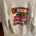 VINTAGE bengals 49ers Super Bowl sweatshirt White Size XS Photo 1