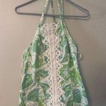 Lilly Pulitzer Jubilee women's halter top green white blue shells size 2 Photo 0