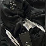 Lulus Never-Ending Glamour Black Mesh Cross-Front Halter Maxi Dress Photo 7