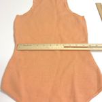 Abercrombie & Fitch  Bodysuit Womens Medium Ribbed Tank Orange Sleeveless Snap Photo 6