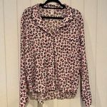Victoria's Secret Victoria’s Secret Pink Cheetah Print Pajama Shirt Photo 0