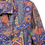 Chico's Vintage  Patchwork Jacket Womens Size 2 Artsy Boho Coat Tapestry Floral Photo 4