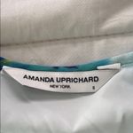 Amanda Uprichard  Blue and Green Flutter Sleeve Blouse Photo 2