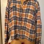 American Eagle Cropped and Slouchy Flannel S Photo 0
