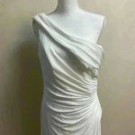 Mac Duggal Mac‎ Duggal One-Shoulder Ruched Jersey Gown white maxi Sz 10. NWT Photo 5