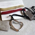 J.Jill NWT Make A Change Silver Tone Heart 3 Changeable Leather Cords Necklace Photo 0